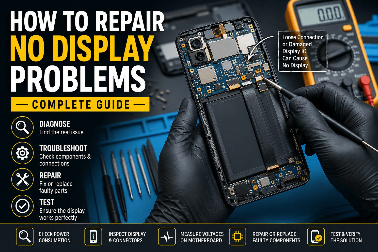 How to Repair No Display Problems on Mobile Phones (2026 Guide)