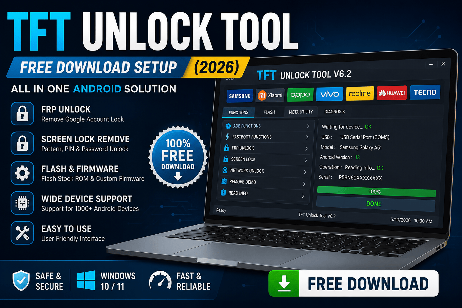 TFT Unlock Tool Free Download Setup (2026)